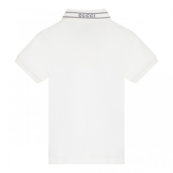 WHITE COTTON POLO SHIRT 2
