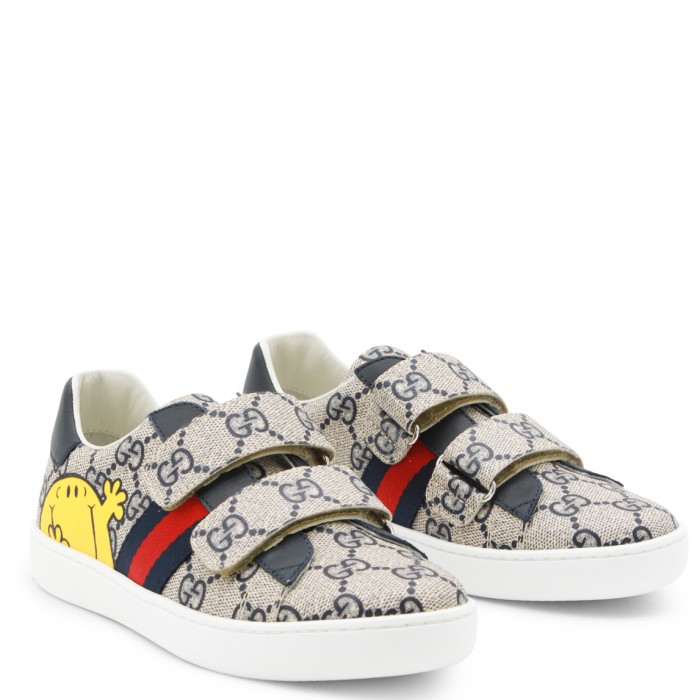 BEIGE AND BLUE ACE SNEAKERS 2