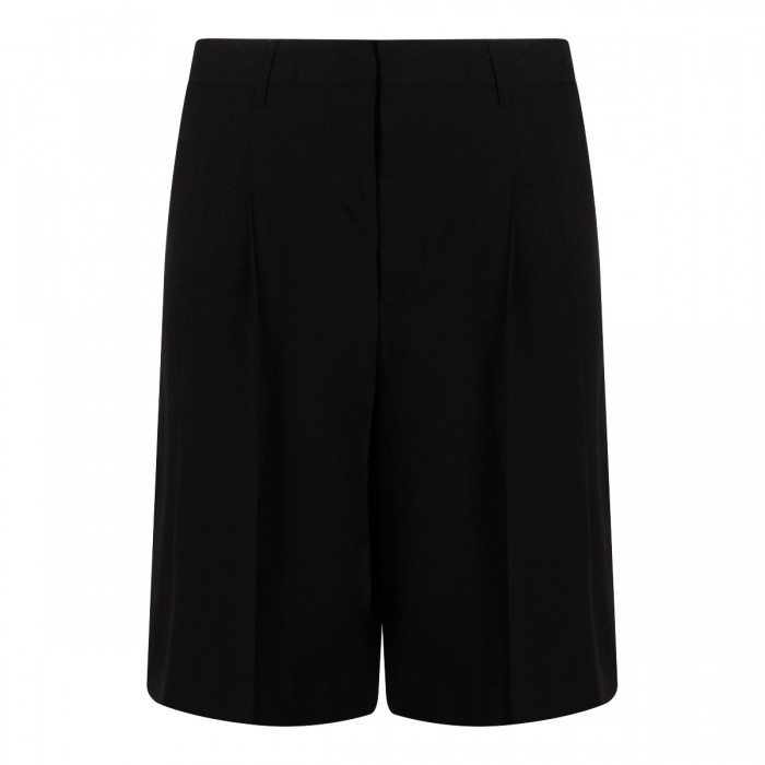 BLACK WOOL SHORT