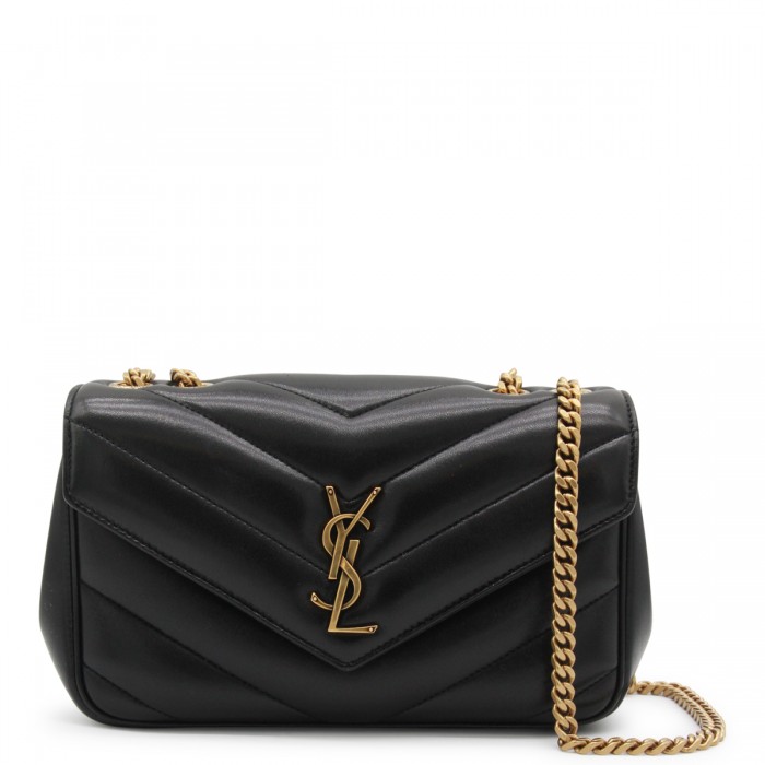 BLACK LEATHER LOULOU SMALL...