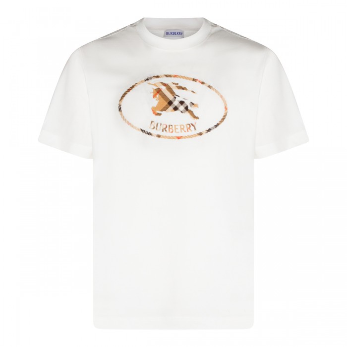 WHITE COTTON T-SHIRT