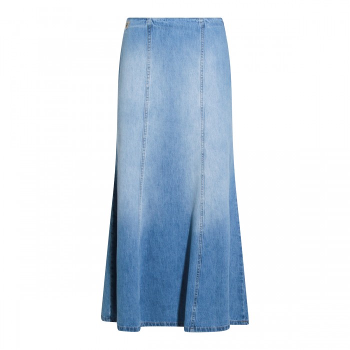 BLUE COTTON ROHAN MAXI SKIRT