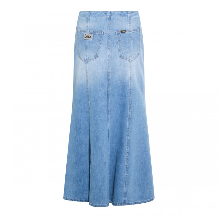 BLUE COTTON ROHAN MAXI SKIRT 2
