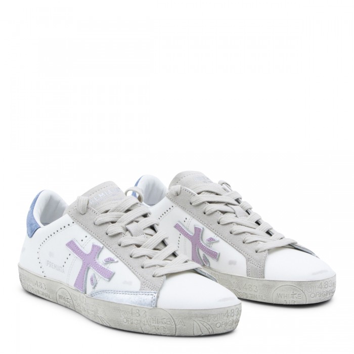 WHITE LEATHER STEVEN SNEAKERS 2