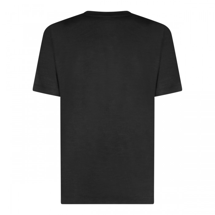BLACK VIRGIN WOOL T-SHIRT 2