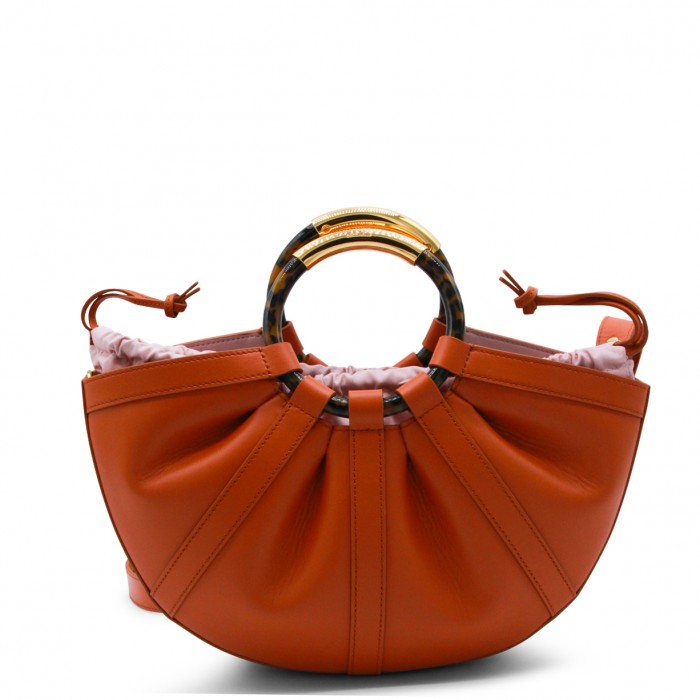 CRAB LEATHER TOP HANDLE BAG