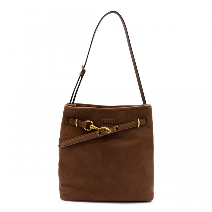 BROWN LEATHER SHOULDER BAG