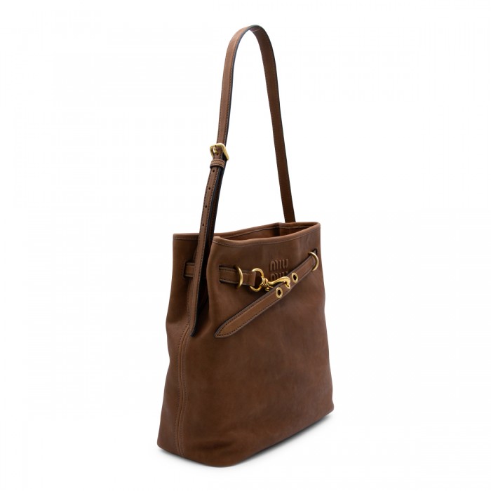 BROWN LEATHER SHOULDER BAG 2