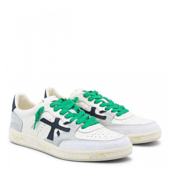 WHITE BSKTCLAY LEATHER... 2