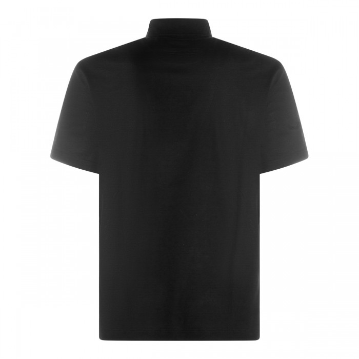 BLACK COTTON POLO SHIRT 2
