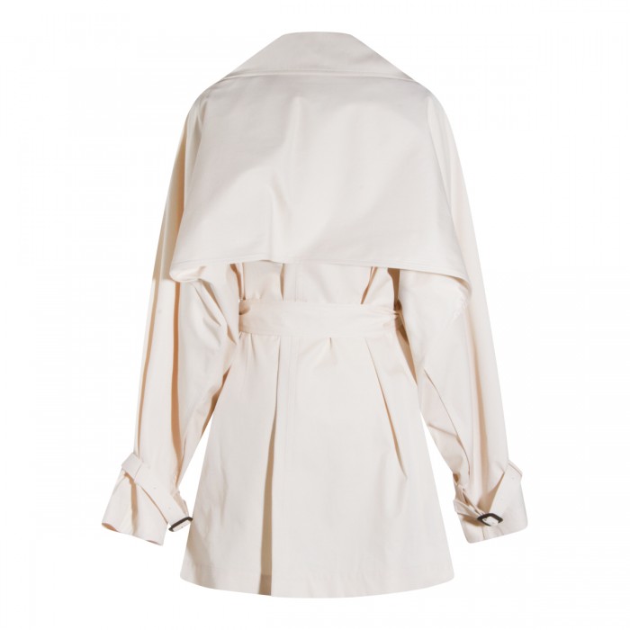WHITE COTTON TRENCH COAT 2