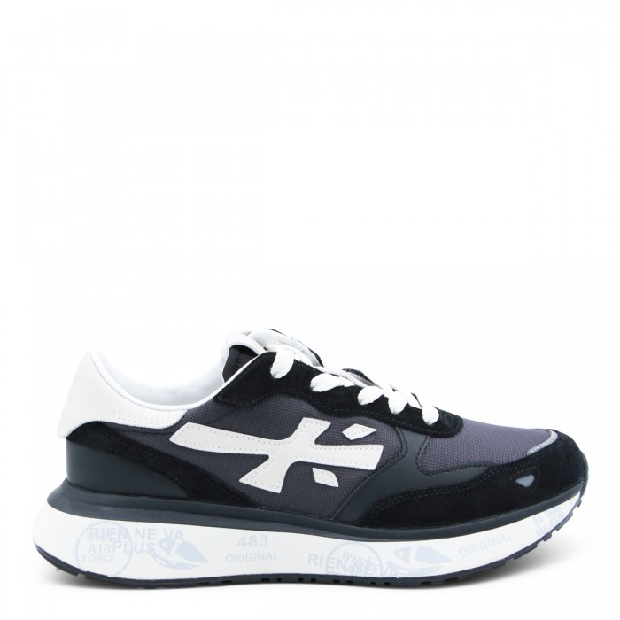 NAVY LEATHER LAURYN SNEAKERS