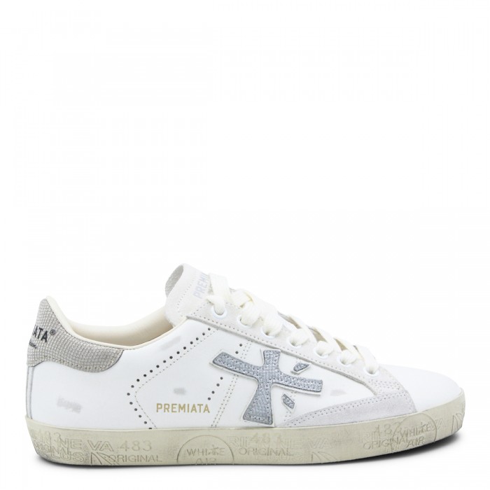 WHITE LEATHER STEVEN SNEAKERS