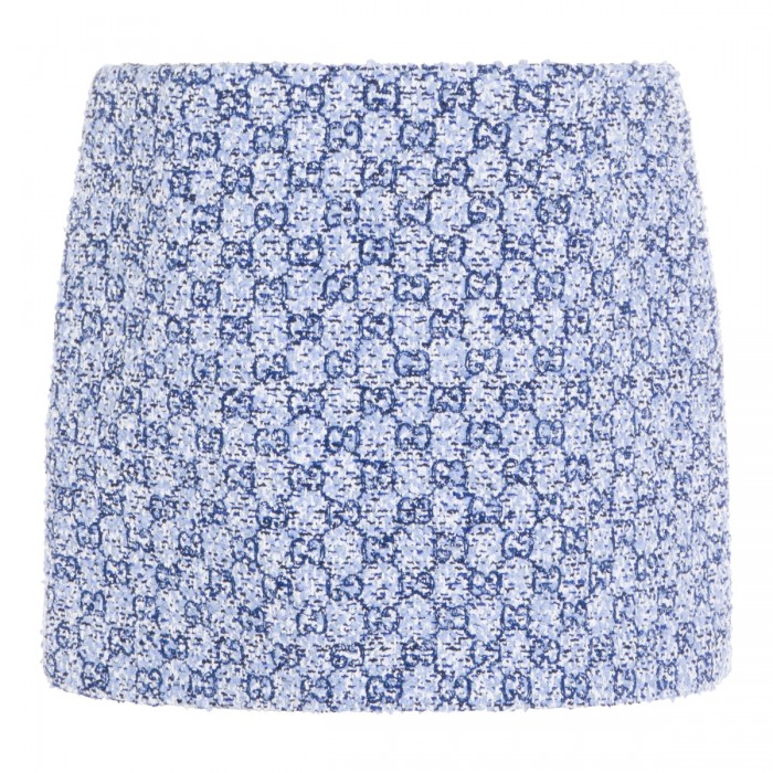 BLUE VISCOSE SKIRT 2