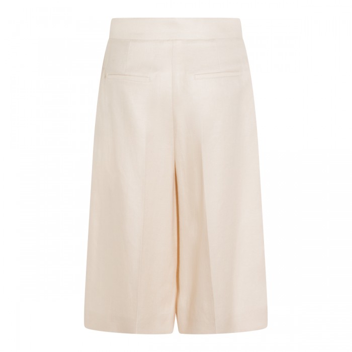 BEIGE LINEN SHORTS 2