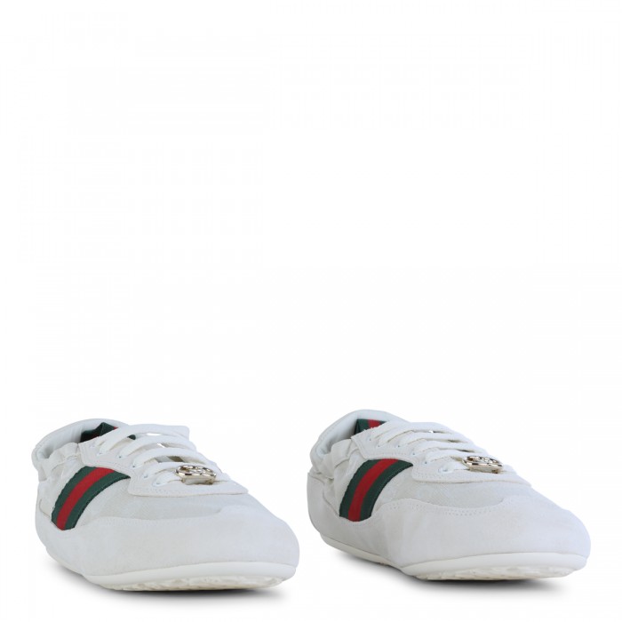 WHITE CALF SKIN SNEAKERS 2