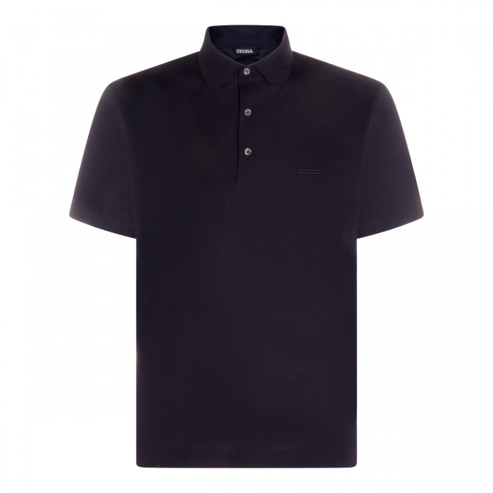 NAVY COTTON POLO SHIRT