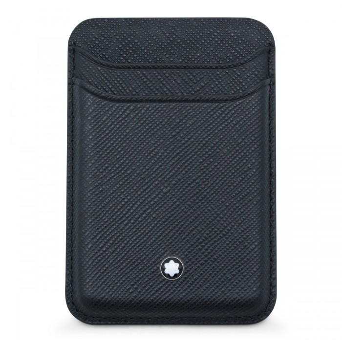 BLACK LEATHER CARD HOLDER