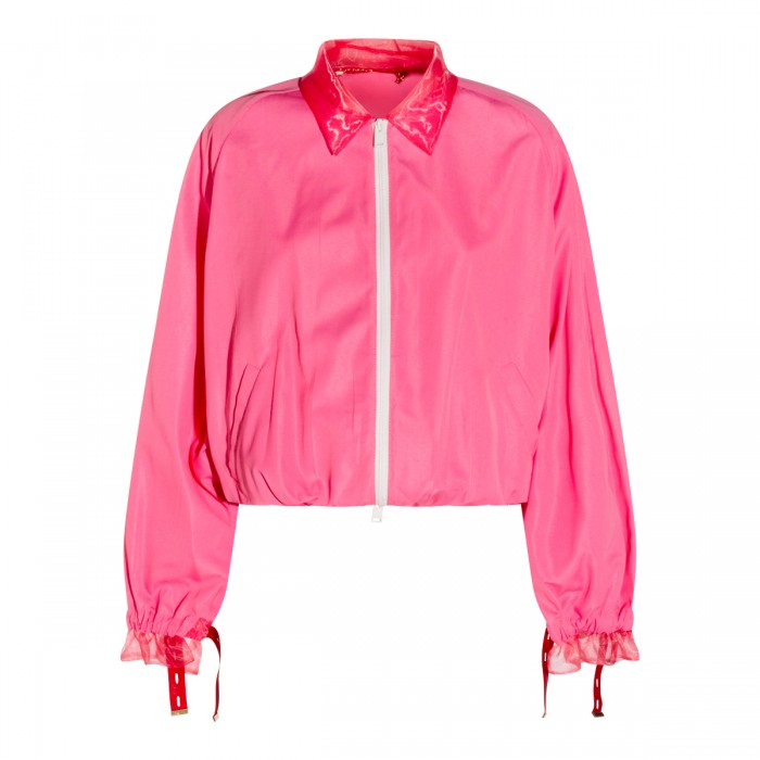 PINK VISCOSE CASUAL JACKET