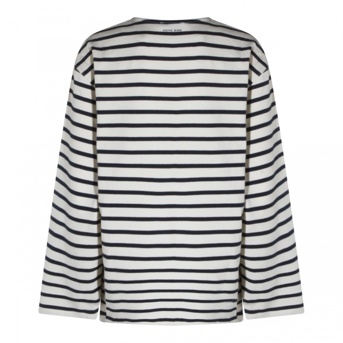 WHITE AND BLACK COTTON T-SHIRT 2