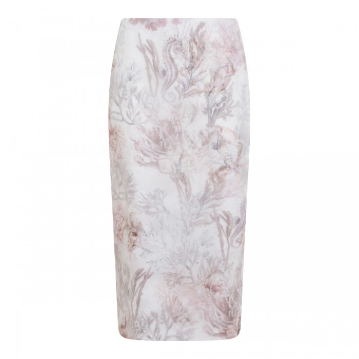 LIGHT BEIGE SILK SKIRT