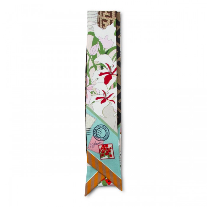 MULTICOLOR SILK BANDEAU