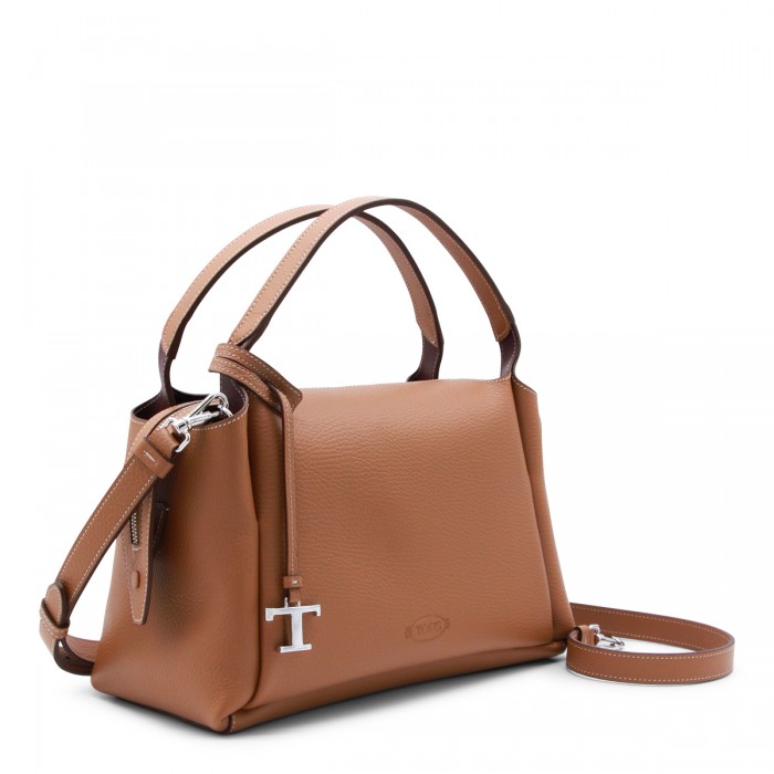 BROWN LEATHER TOP HANDLE BAG 2