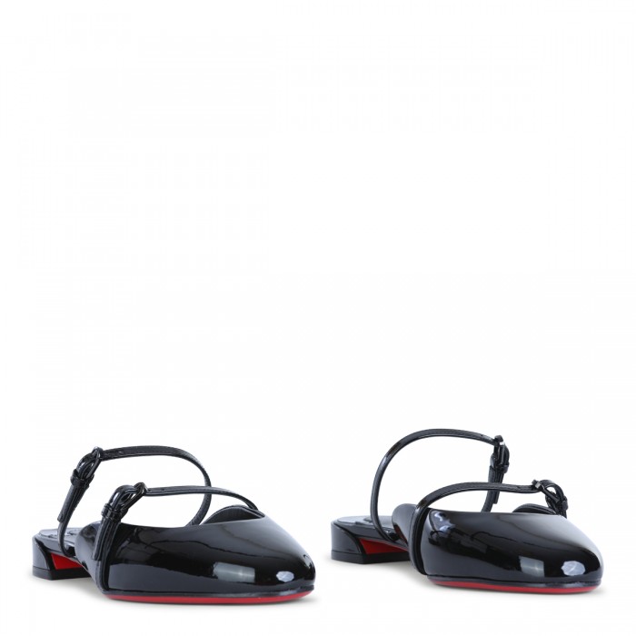 BLACK LEATHER JANE NINA FLATS 2