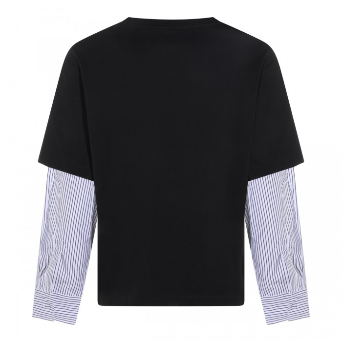 BLACK AND WHITE COTTON T-SHIRT 2