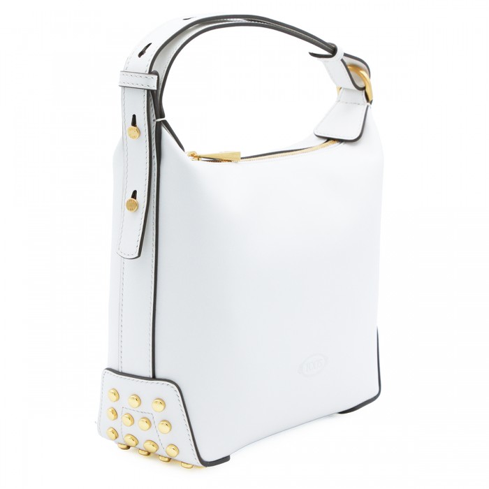 WHITE LEATHER SHOULDER BAG 2