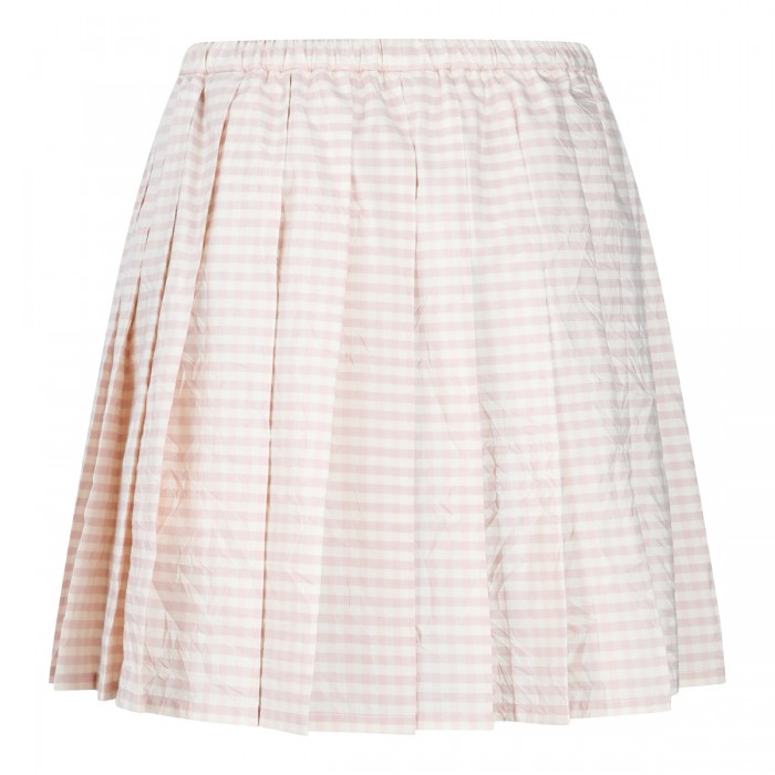 PINK COTTON MINI PLEATED SKIRT 2
