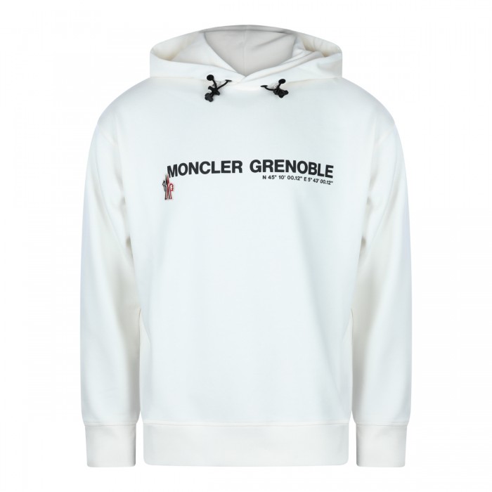 WHITE COTTON SWEATSHIRT