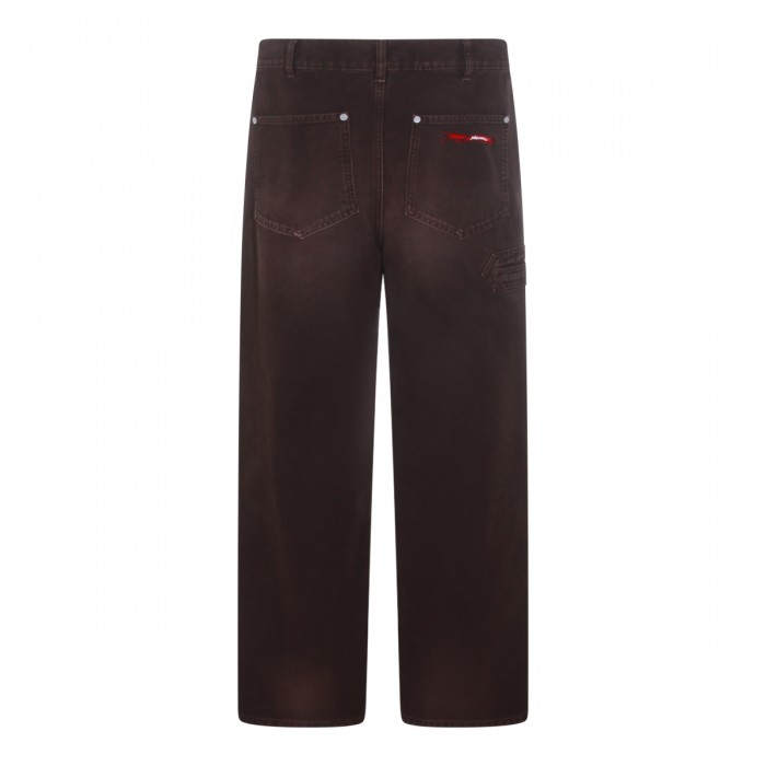 DARK BROWN COTTON PANTS 2