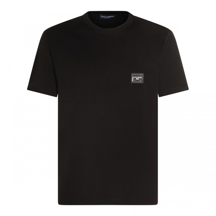 BLACK COTTON T-SHIRT