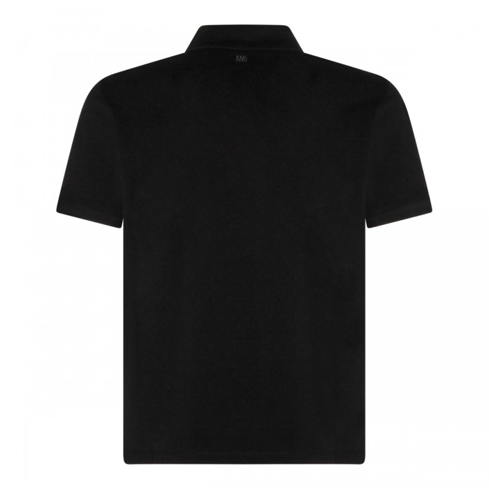 BLACK COTTON POLO SHIRT 2