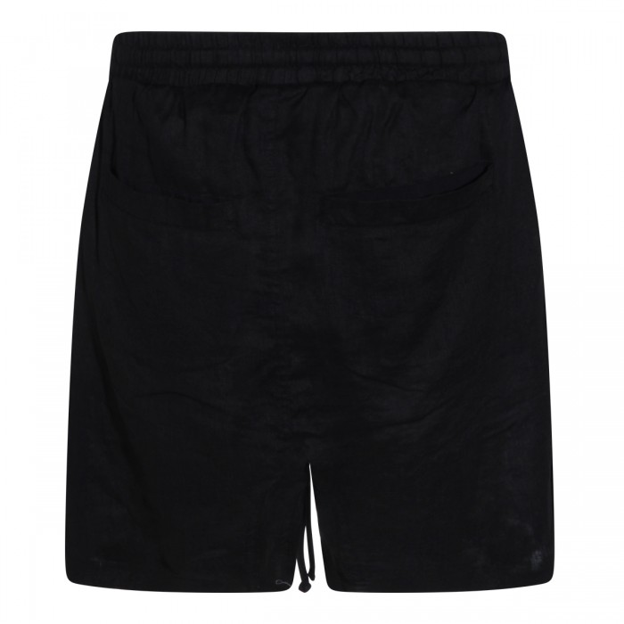 BLACK LINEN SHORTS 2