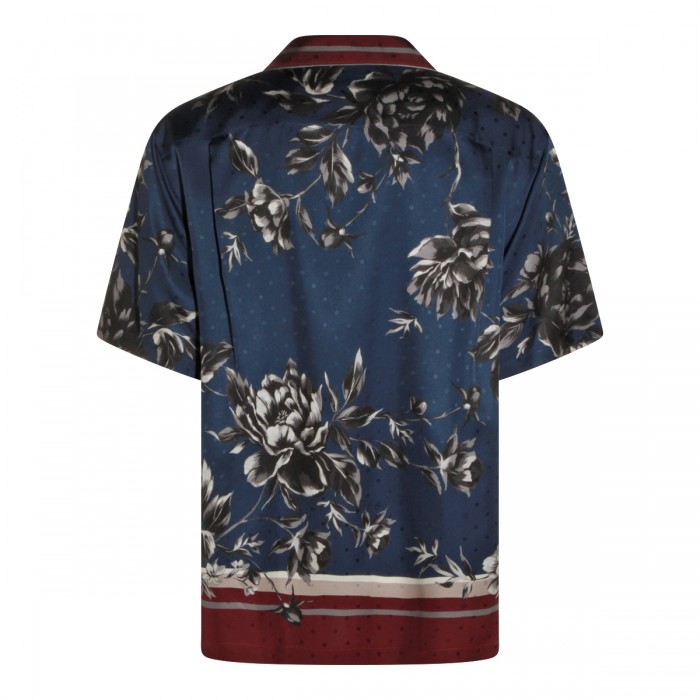 BLUE AND RED SILK SHIRT 2