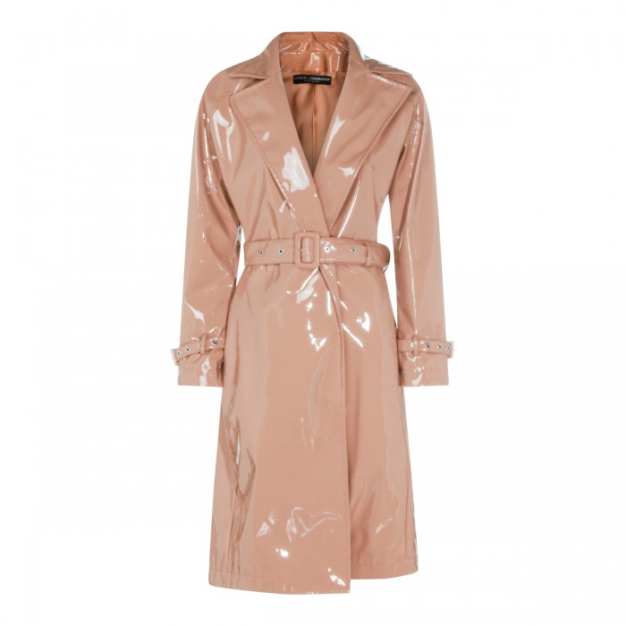 COATED ECO-LEATHER TRENCH COAT