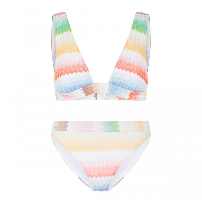 WHITE AND MULTICOLOR BEACHWEAR
