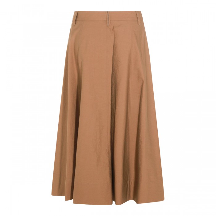 CAMEL MIDI COTTON SKIRT 2