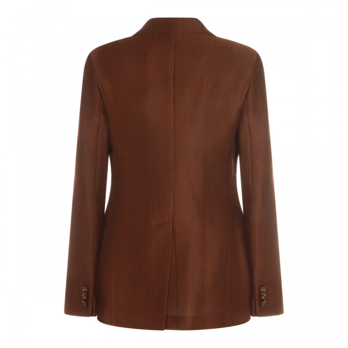 BROWN COTTON BLAZER 2