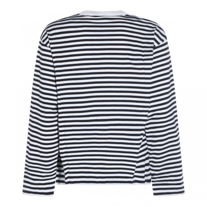 BLACK AND WHITE COTTON T-SHIRT 2