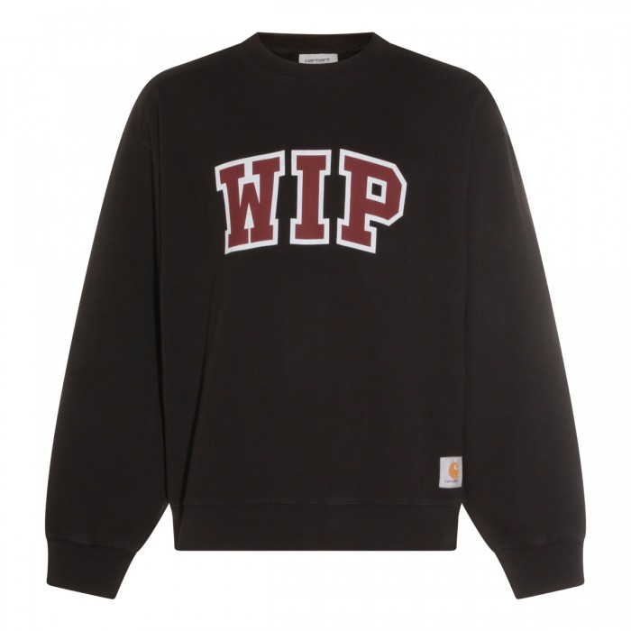 BLACK COTTON SWEATSHIRT
