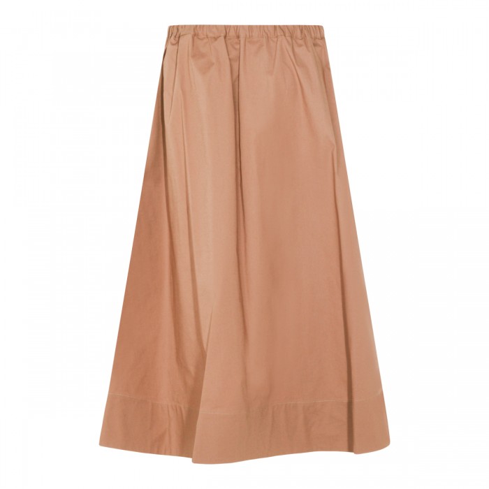 BEIGE COTTON MIDI SKIRT 2