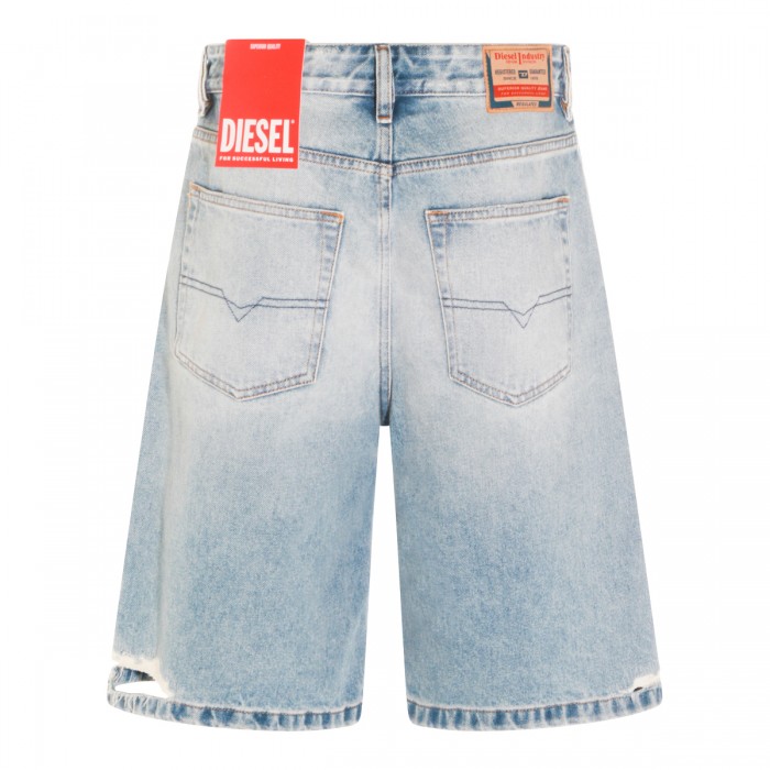 LIGHT BLUE COTTON SHORTS 2