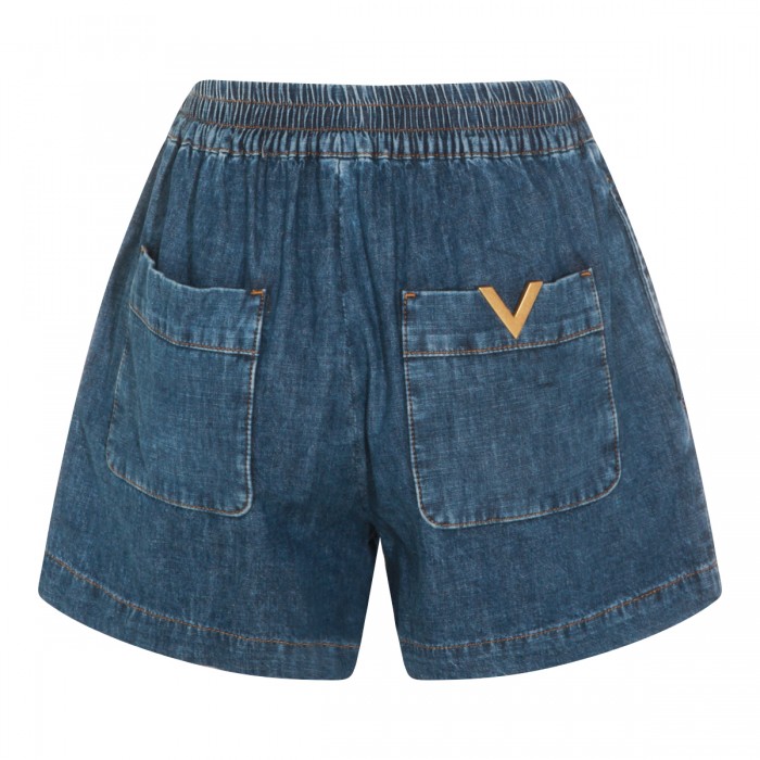 MEDIUM DENIM VLOGO SHORTS