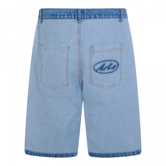 BLUE COTTON DENIM SHORTS 2
