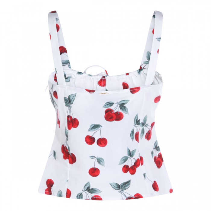 WHITE AND RED COTTON TOP 2