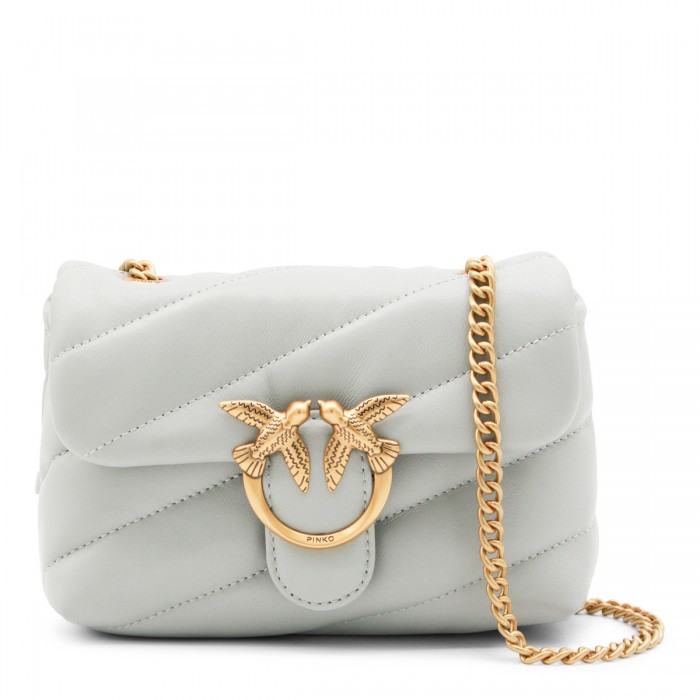 GREY LEATHER LOVE PUFF BABY...