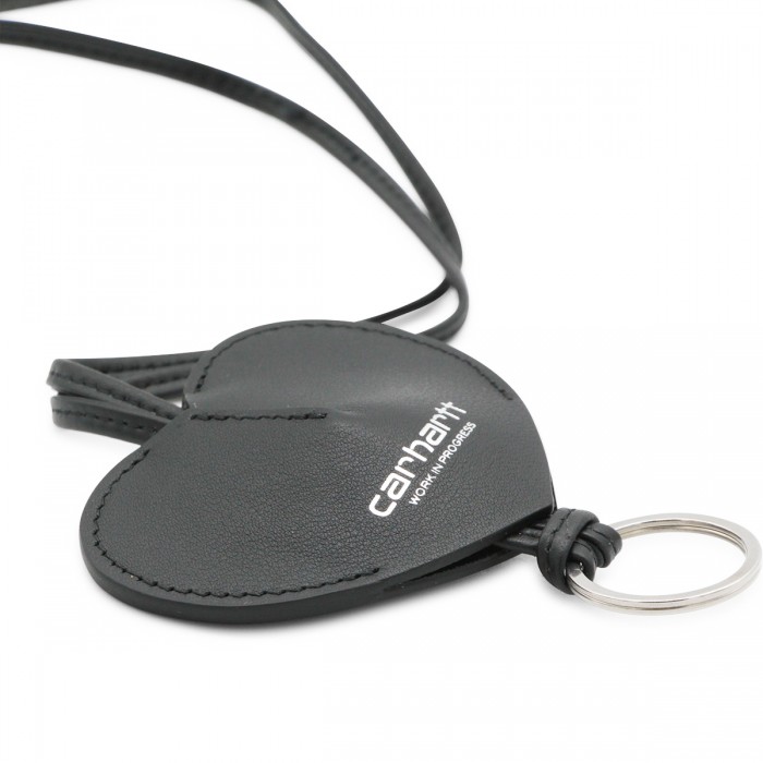 BLACK LEATHER KEY RING 2